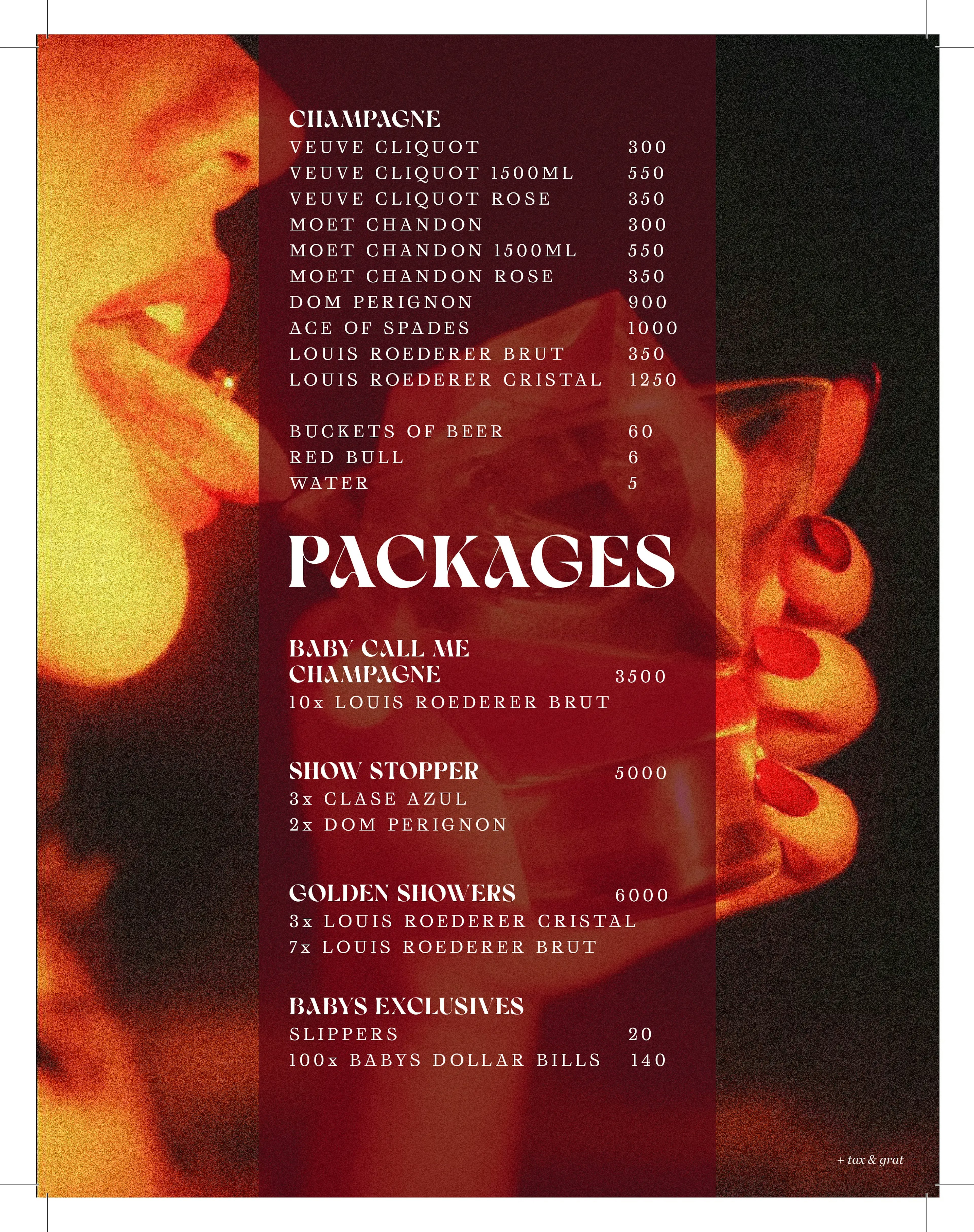 Baby's Cabaret | Packages Image